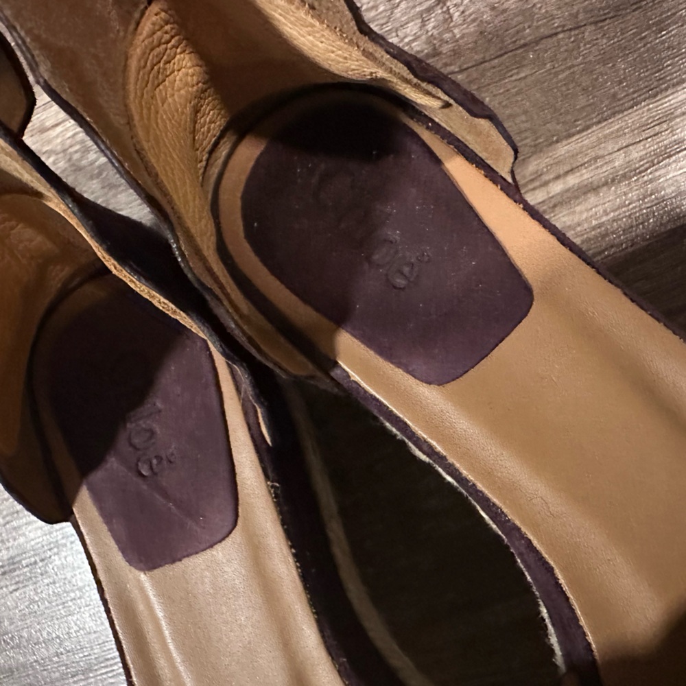 CHLOE Authentic Suede Wedge Espadrilles 💃🏻🌹🍷 - Picture 11 of 17